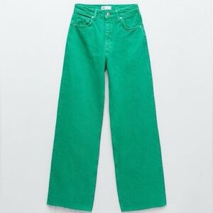 Zara Green Wide Leg Pants